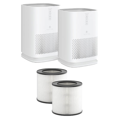 Medify Air MA-14 Tabletop Air Purifier (2 Pack) w/ Replacement Filters (2 Pack)