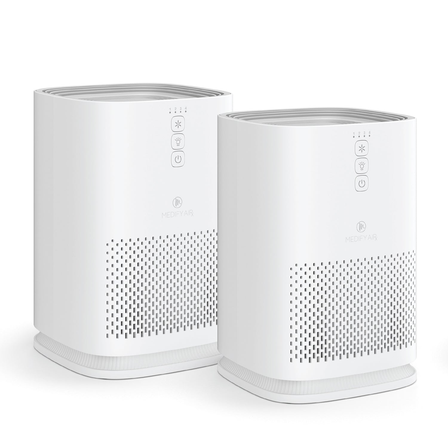 Medify Air Tabletop Air Purifier w/H13 HEPA Filter, White (2 Pack) (Open Box)