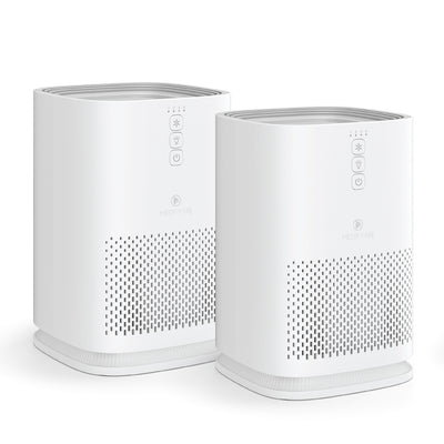 Medify Air Tabletop Air Purifier w/H13 HEPA Filter, White (2 Pack) (Open Box)
