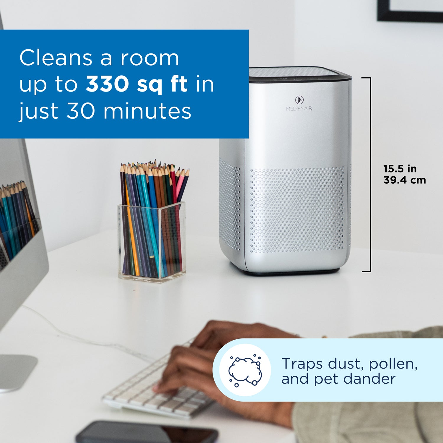 Medify Air Compact Home Air Purifier Dual H13 HEPA Filter (Open Box) - VMInnovations