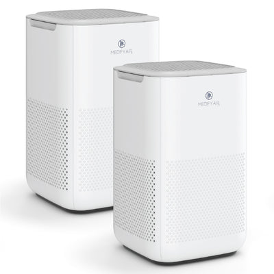 Medify Air Compact Air Purifier with H13 HEPA Filter, White (2 Pack) (Open Box) - VMInnovations