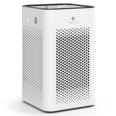 Medify Air MA-25 500 Sq Ft Compact Air Purifier with HEPA Filter, White (2 Pack)
