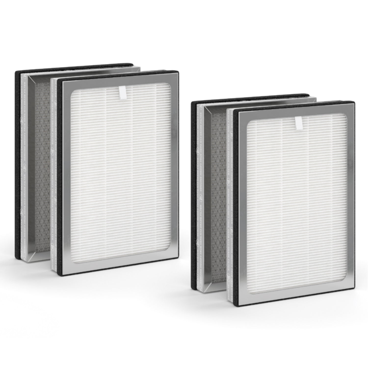 Medify Air Table Top Air Purifier (2 Pack) and HEPA Replacement Filters (4 Pack)