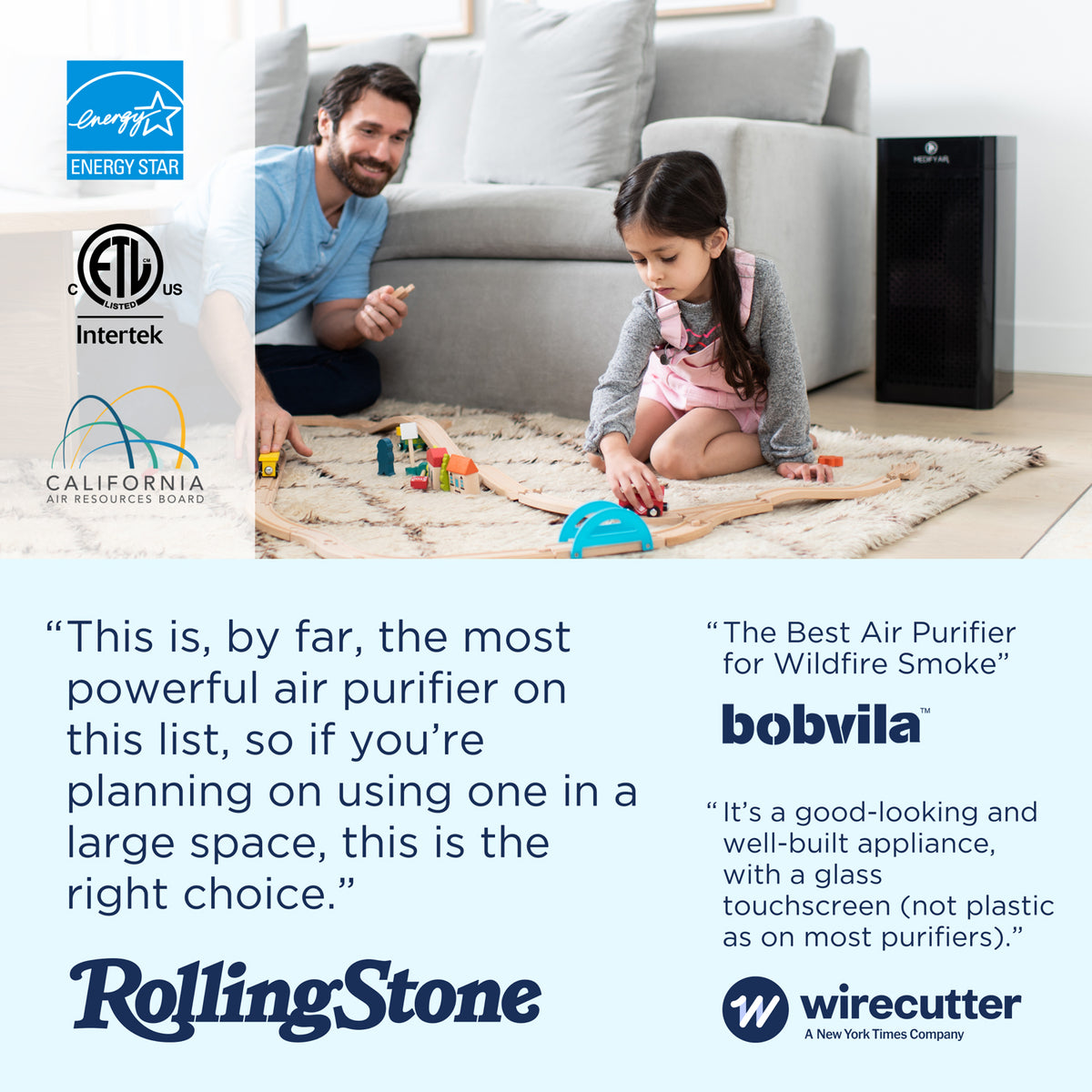 Medify Air MA-40-B2 Tower Air Purifier (2 Pack) with H13 HEPA Filters (2 Pack)