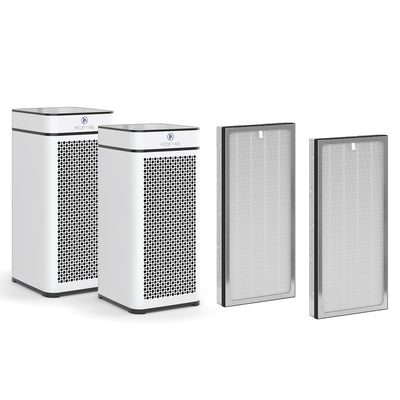 Medify Air MA-40-W2 Tower Air Purifier (2 Pack) with H13 HEPA Filters (2 Pack)
