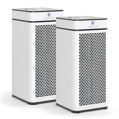 Medify Air MA-40-W2 Tower Air Purifier (2 Pack) with H13 HEPA Filters (2 Pack)