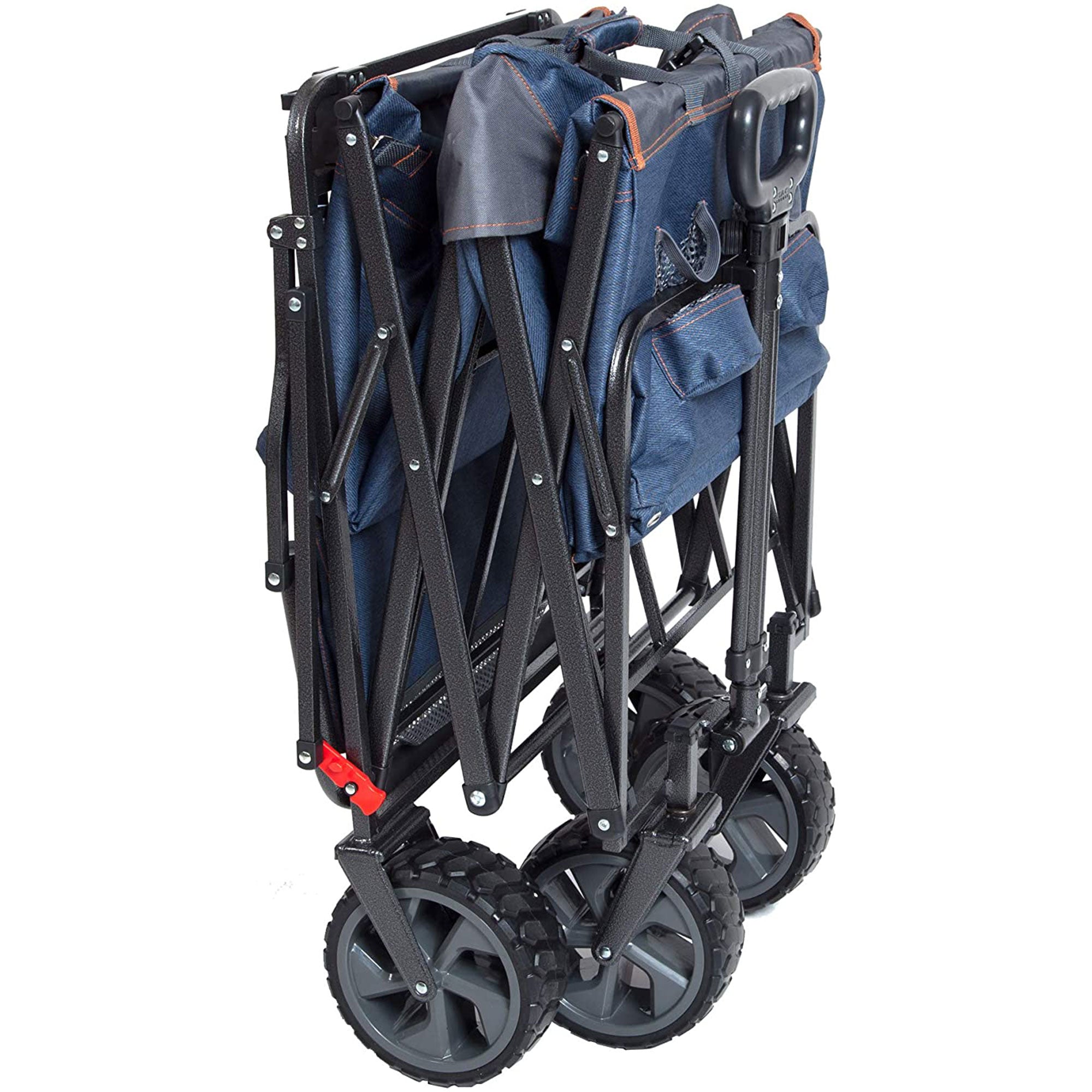 Mac Sports Collapsible Folding Push Pull Utility Cart Wagon, Blue (For Parts) - VMInnovations