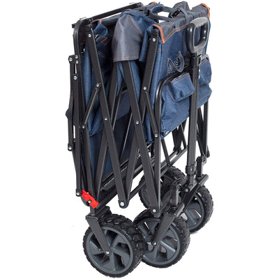 Mac Sports Collapsible Folding Push Pull Utility Cart Wagon, Blue (For Parts) - VMInnovations