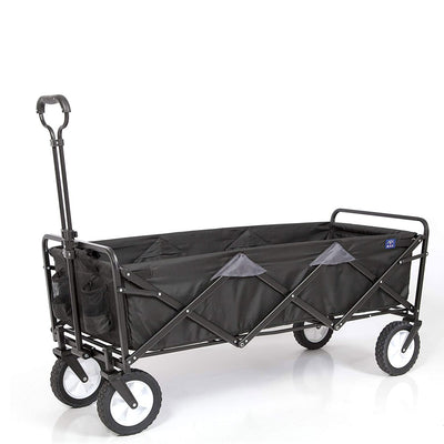 Mac Sports Xtender 52" Extra Long Collapsible Utility Storage Wagon Cart, Black