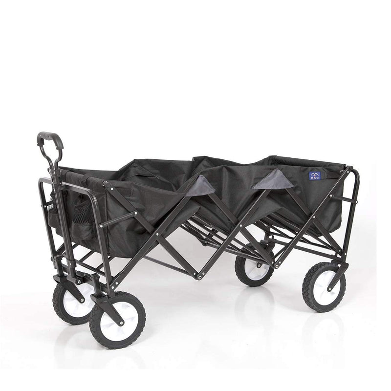 Mac Sports Xtender 52" Extra Long Collapsible Utility Storage Wagon Cart, Black