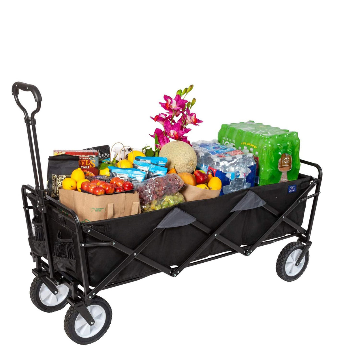Mac Sports Xtender 52" Extra Long Utility Storage Wagon Cart, Black (For Parts)