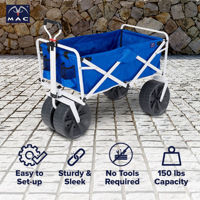 Mac Sports Folding Heavy Duty All Terrain Beach Utility Wagon Cart (For Parts)
