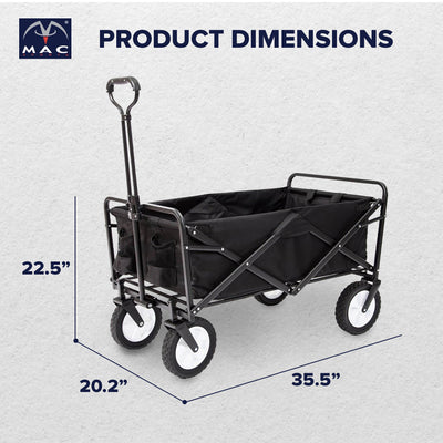 Mac Sports Collapsible Folding Steel Outdoor Garden Utility Wagon(Open Box) - VMInnovations