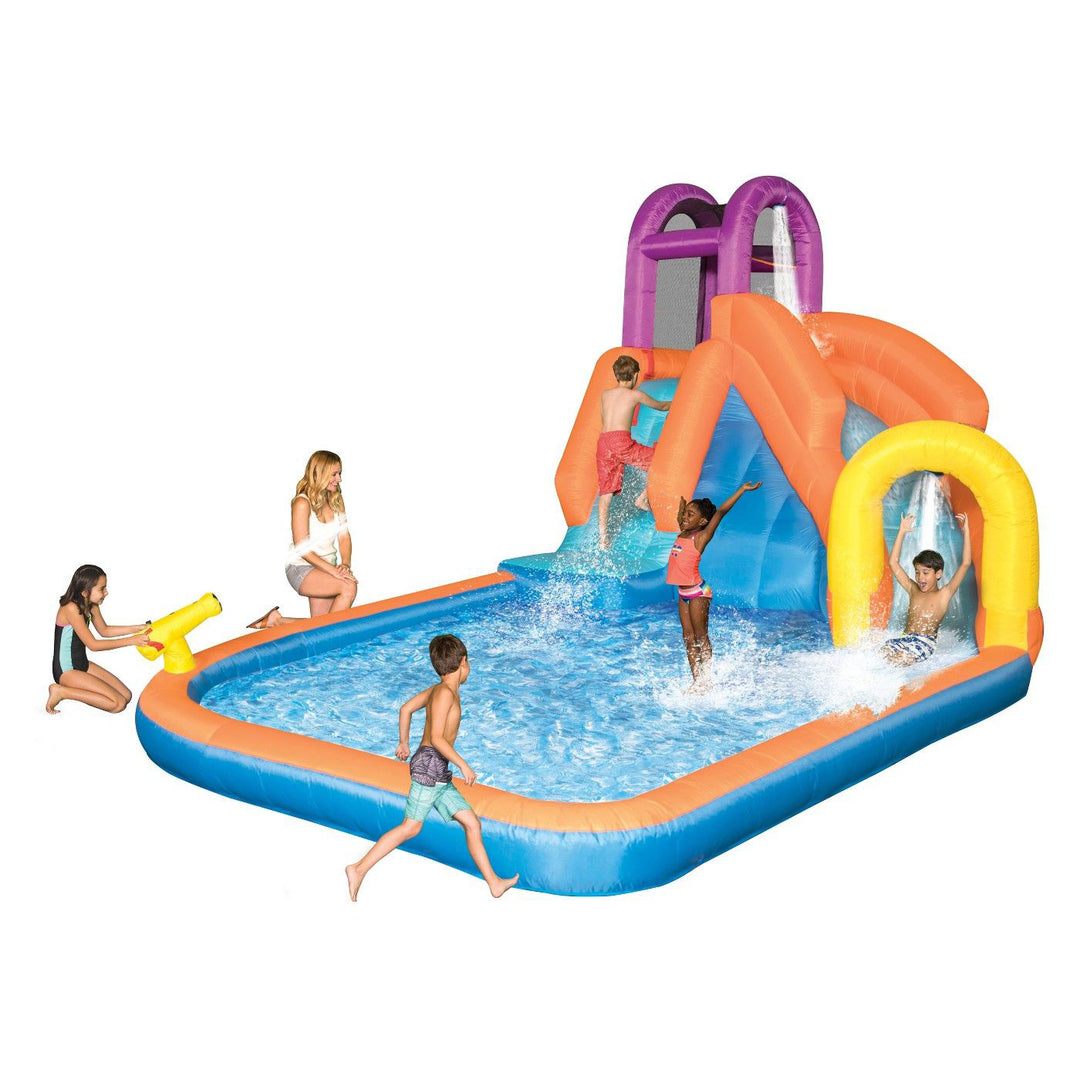 Magic Time International Mega Tornado Twist Inflatable Kids Water Park w/ Slide