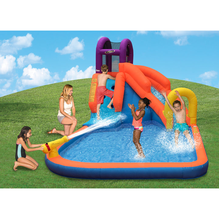 Magic Time International Mega Tornado Twist Inflatable Kids Water Park w/ Slide - VMInnovations