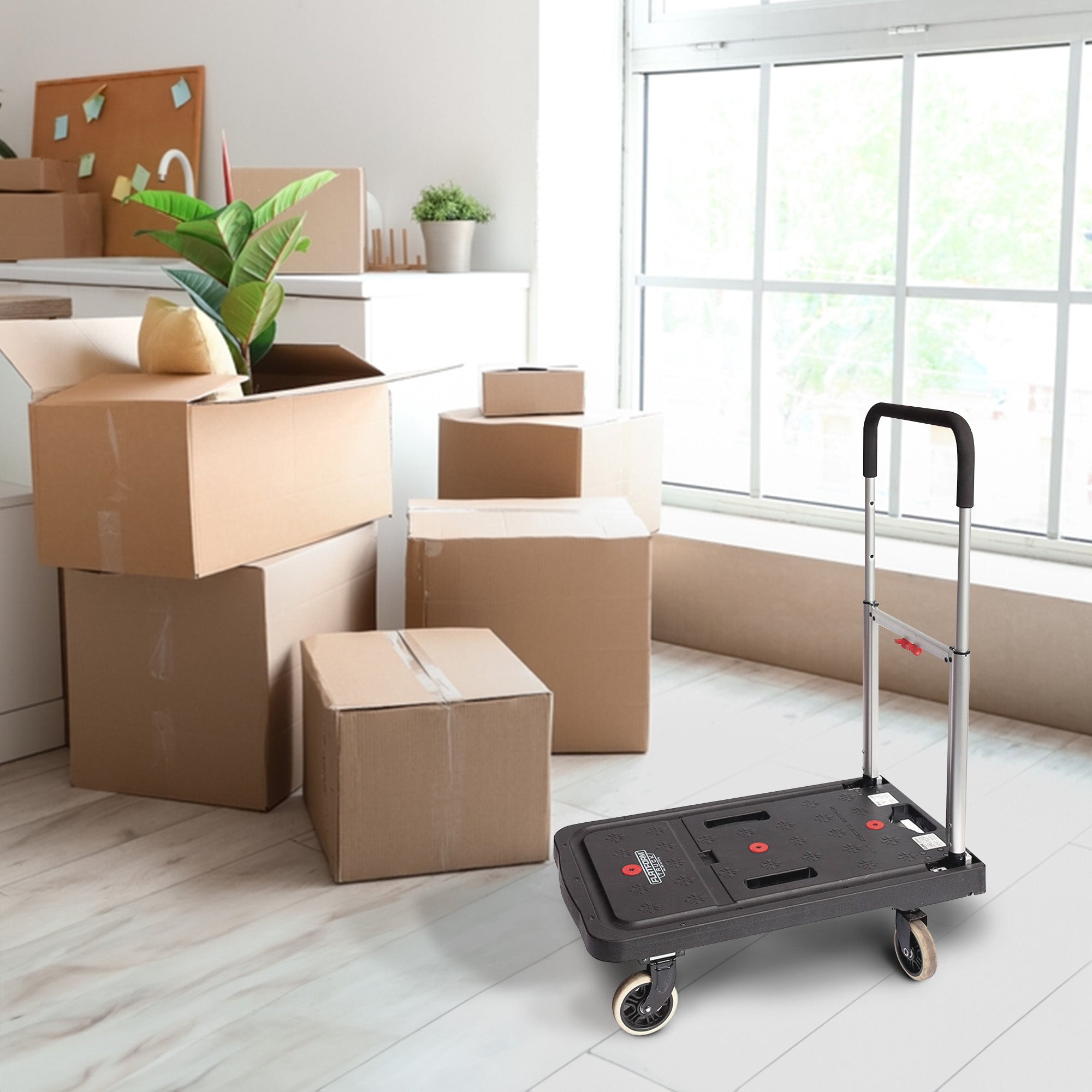 Magna Cart FF 4 Wheel Folding Platform Transport Cart with 300 Pound Capacity - VMInnovations