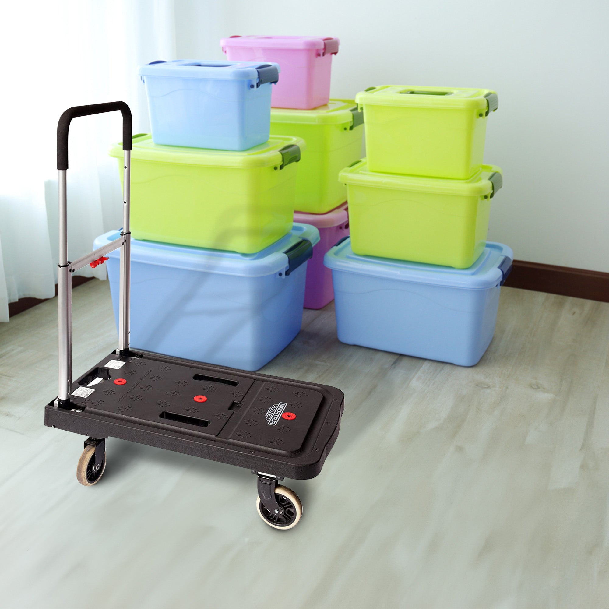 Magna Cart FF 4 Wheel Folding Platform Transport Cart with 300 Pound Capacity - VMInnovations