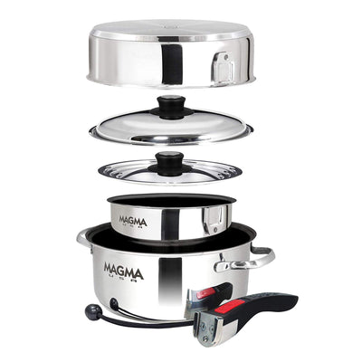 Magma Products 7 Pc Stainless Steel Non Stick Oven Safe Cookware Set (For Parts)