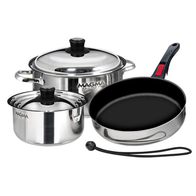 Magma Products 7 Pc Stainless Steel Non Stick Oven Safe Cookware Set (Open Box)