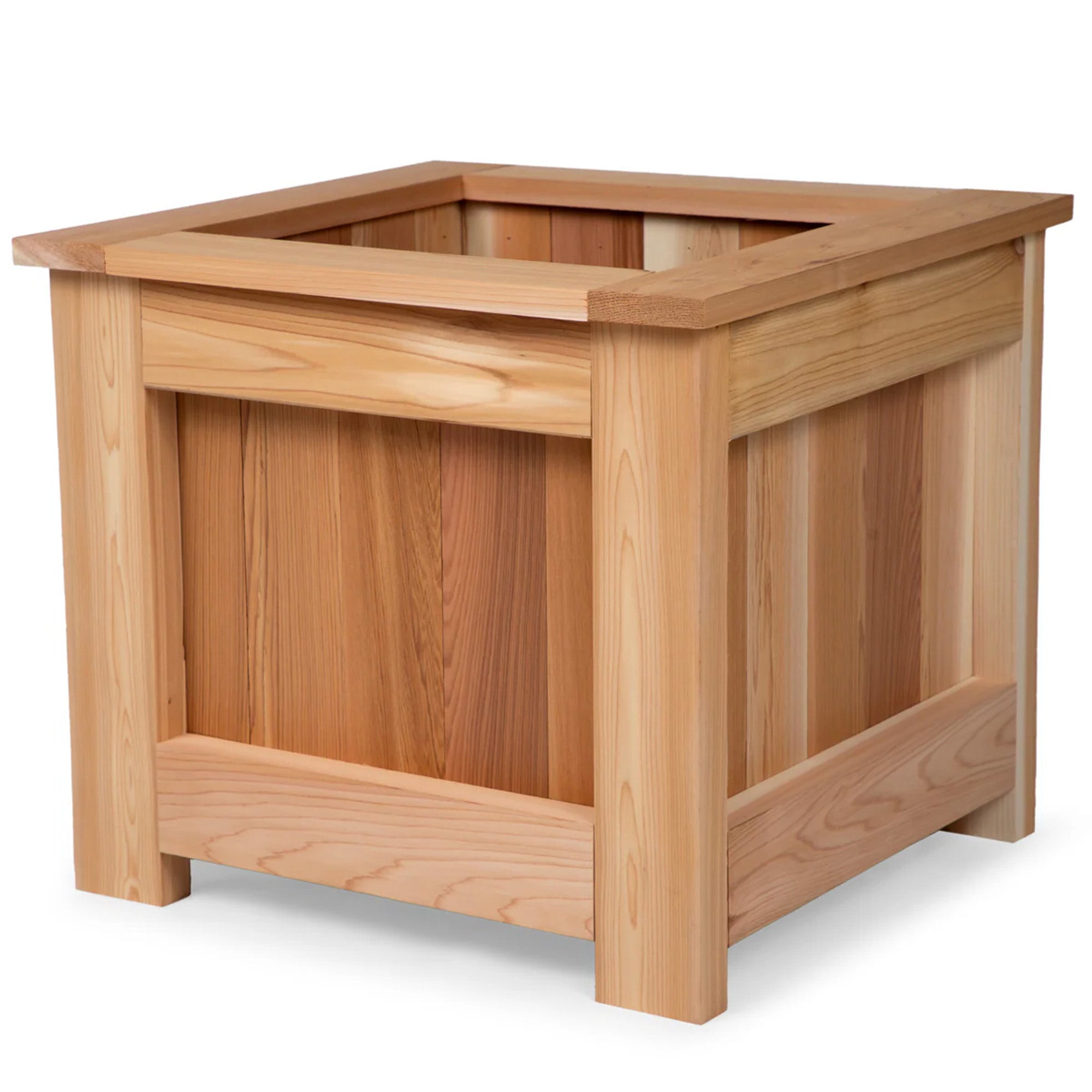 All Things Cedar 2 Foot Cedar Box Planter, Elevated Outdoor Garden Bed, Natural - VMInnovations