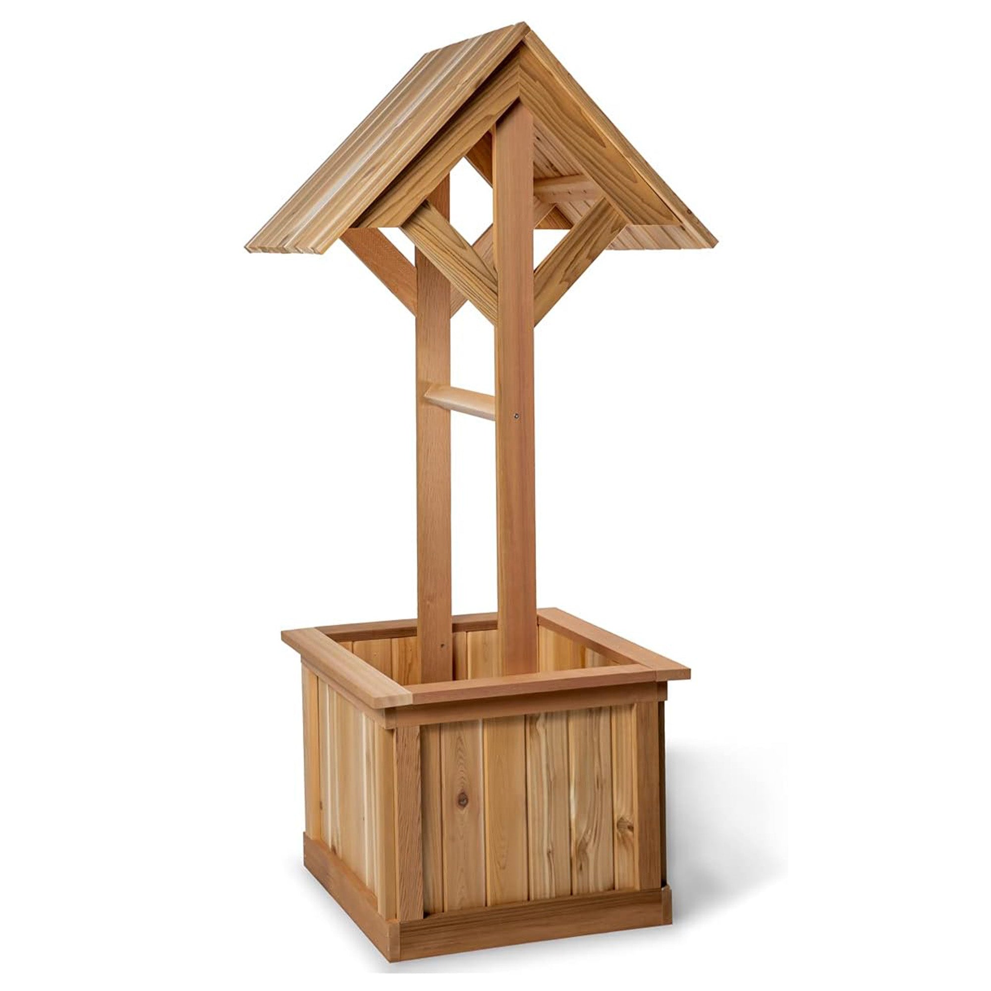 All Things Cedar 5-Ft Outdoor Wishing Well Planter Box for Flowers and Plants - VMInnovations