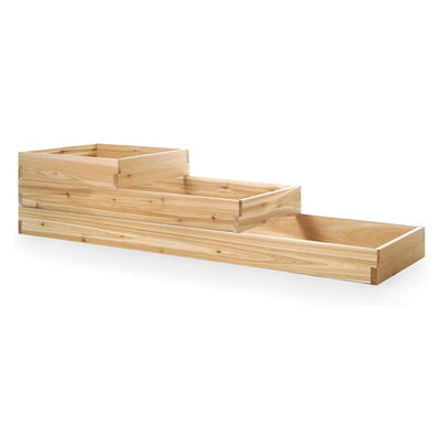 All Things Cedar 3-Tier Raised Garden Planter Bed Box, Western Red Cedar Build - VMInnovations