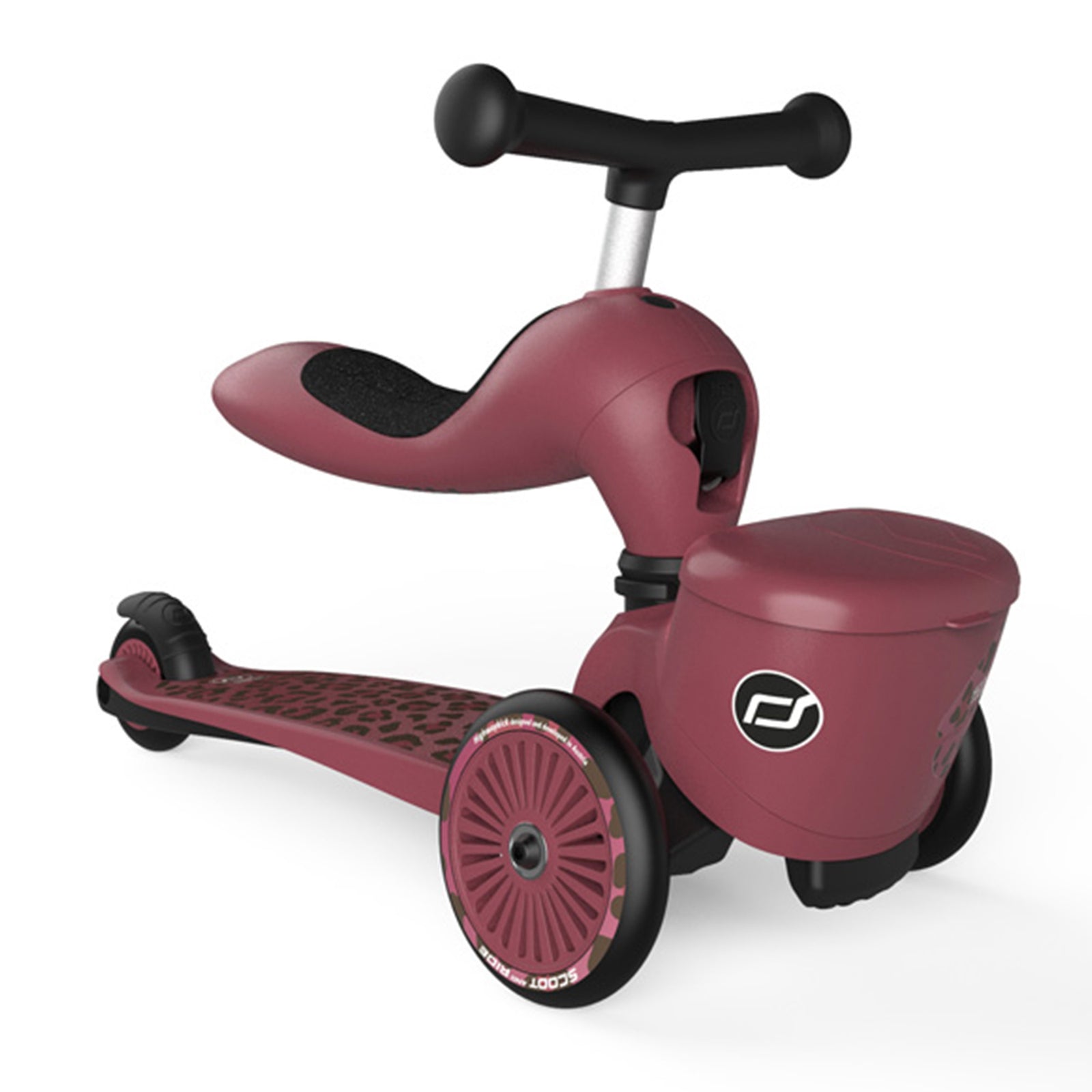 Scoot & Ride 2-in-1 Kids Scooter with Basket, Highwaykick 1 Lifestyle, Wildcat - VMInnovations