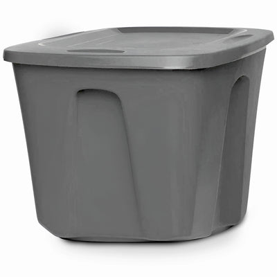 Homz 18-Gallon Stackable Plastic Storage Tote Box Container with Snap-On Lid (Used)