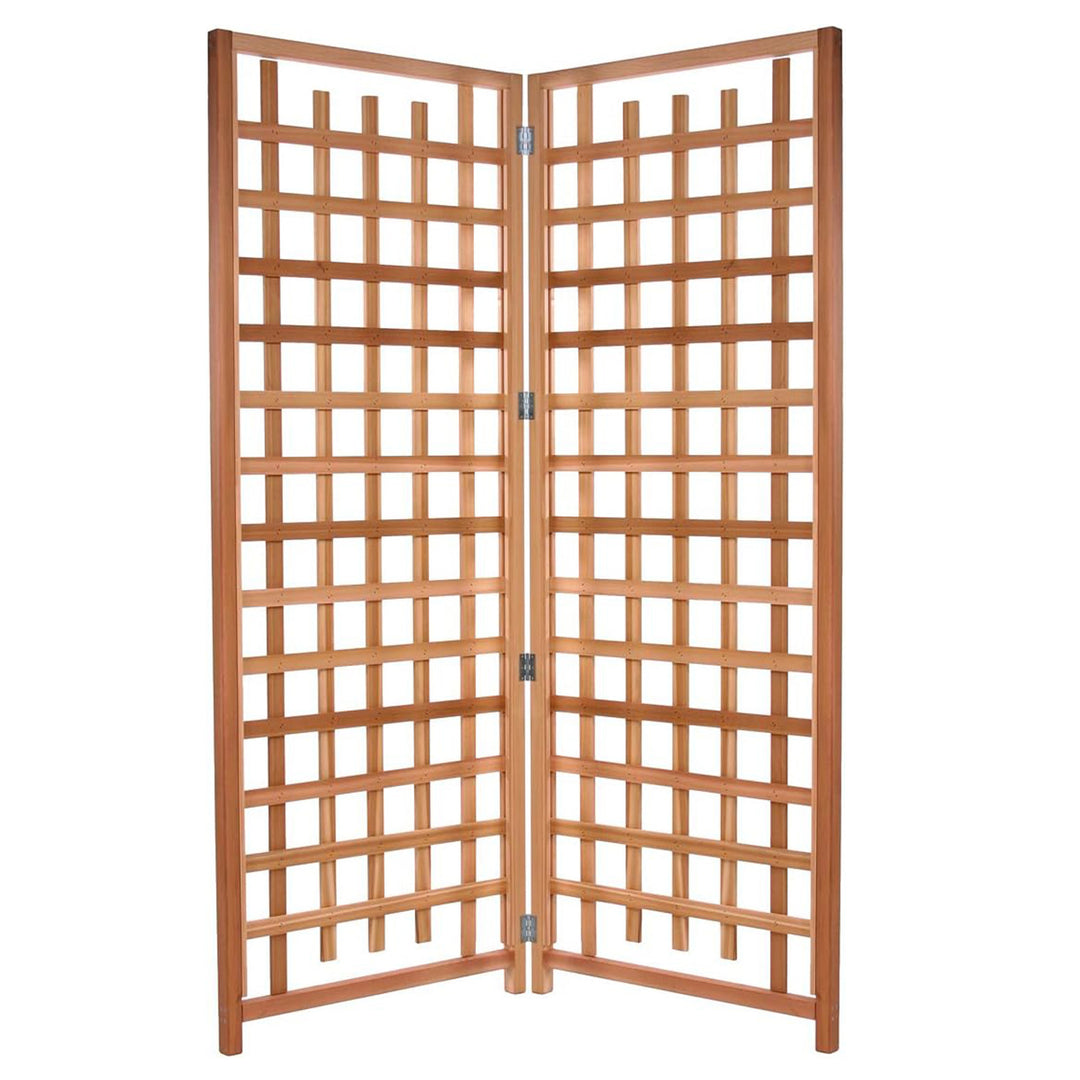 All Things Cedar 2-Piece Outdoor Single Trellis Handcrafted for Climbing Plants