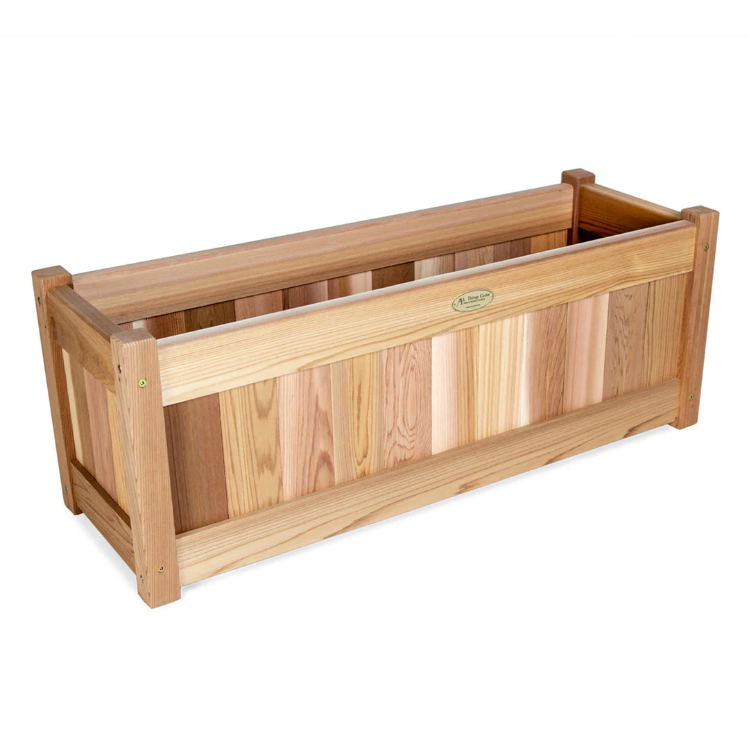 All Things Cedar 32 Inch Planter Box, Garden Bed for Flowers, Herbs & Vegetables