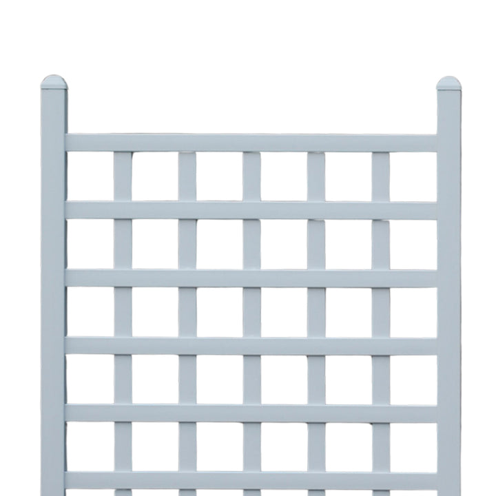 Dura-Trel Country Garden 35 x 66 Inch Vinyl Outdoor Garden Patio Trellis, White - VMInnovations