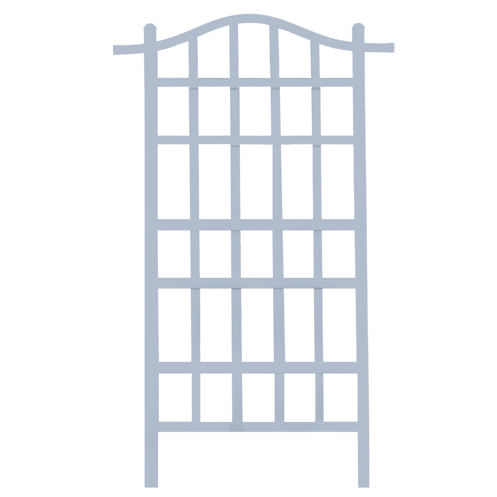 Dura-Trel Melrose 35 x 75 Inch Vinyl Outdoor Garden Patio Plant Trellis, White - VMInnovations