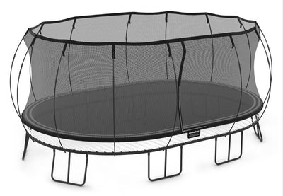 Springfree Trampoline 12' x 19' Trampoline with Basketball FlexrHoop and Ladder