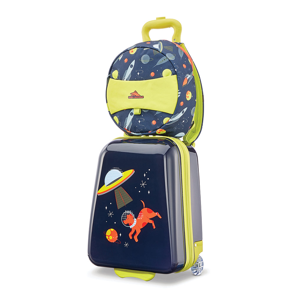 High Sierra Kids 2 Pc Luggage Set with Suitcase & Backpack, Navy (Open Box) - VMInnovations