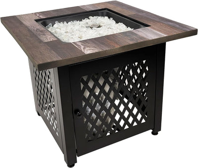Endless Summer 30' In Square Outdoor UV Printed LP Gas Fire Pit Table(For Parts)