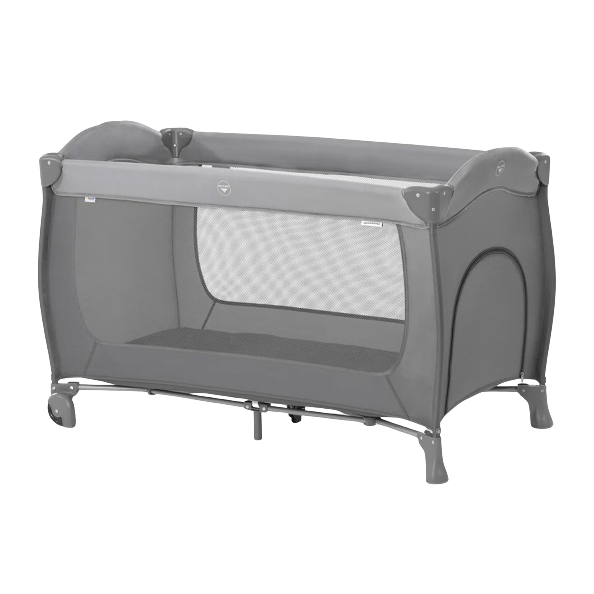hauck Sleep N Play Go Plus Foldable Travel Bed and Playpen with Mattress, Gray - VMInnovations