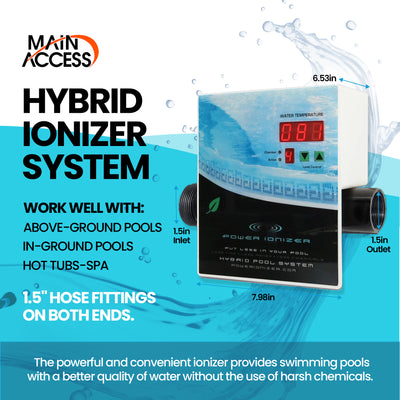 Main Access Power Ionizer Hybrid Complete Pool Care Sanitation System(For Parts)