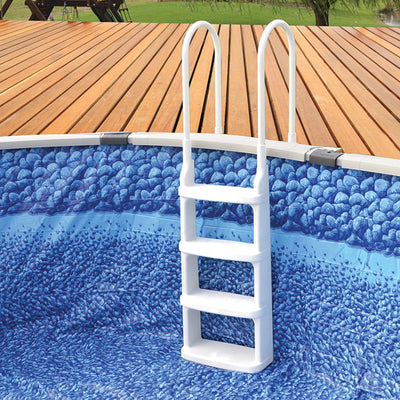 Main Access 200200 Easy Incline Above Ground In-Pool Swimming Pool Ladder w/ Mat - VMInnovations