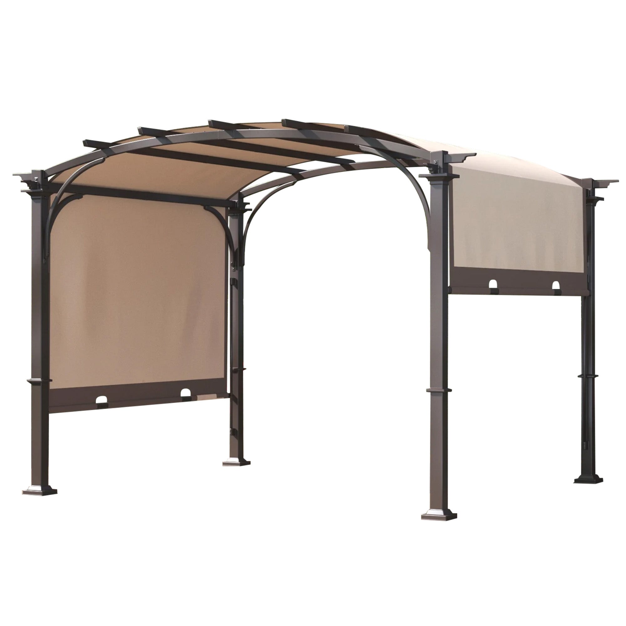 Sunjoy 9x11Ft Arched Pergola Cover Backyard Roof Shaded Canopy Tent (Open Box)