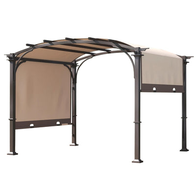 Sunjoy 9x11Ft Arched Pergola Cover Backyard Roof Shaded Canopy Tent (Open Box)