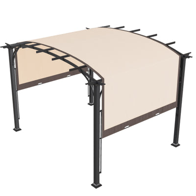 Sunjoy 9x11Ft Arched Pergola Cover Backyard Roof Shaded Canopy Tent (Open Box)