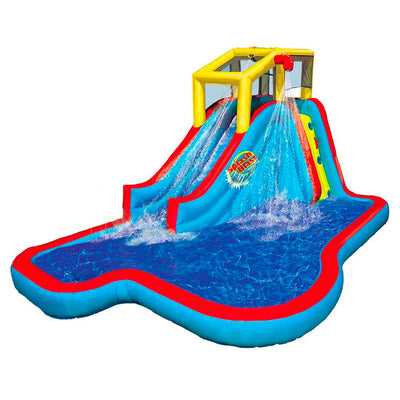 Banzai Slide N' Soak Inflatable Outdoor Kids Splash Pool Water Park Play Center