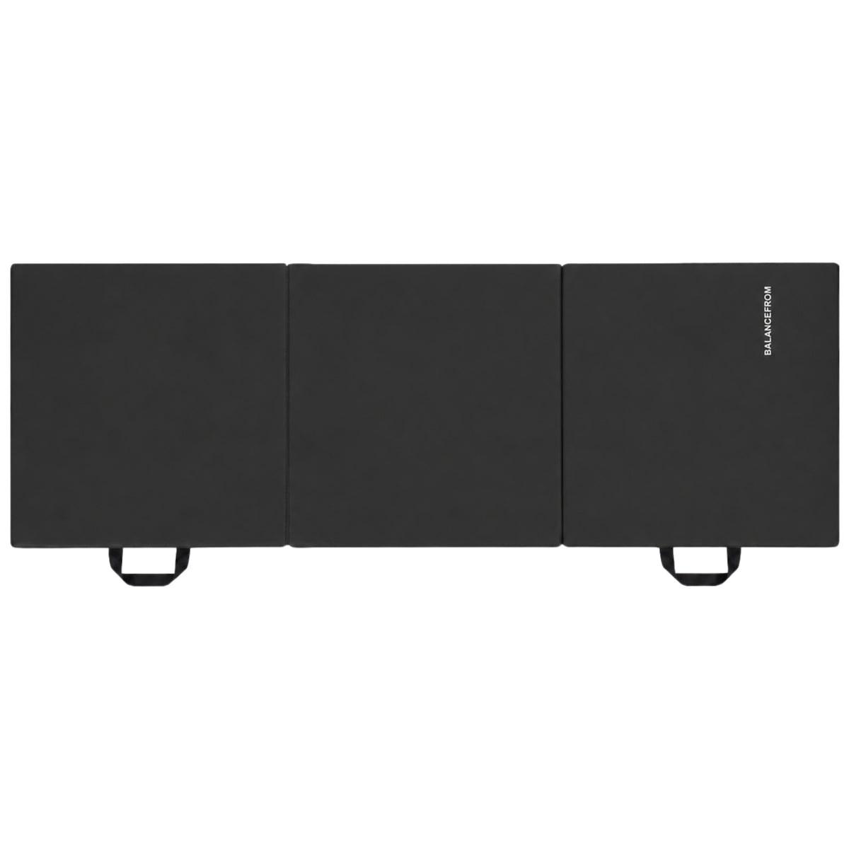 GoGym 6x2ft Folding 3 Panel Exercise Mat with Handles, Black (Open Box)