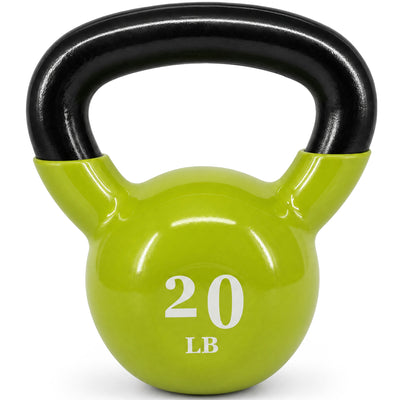Fitvids 20lb Vinyl-Coated Kettlebell W Handle for Strength Training (Open Box)