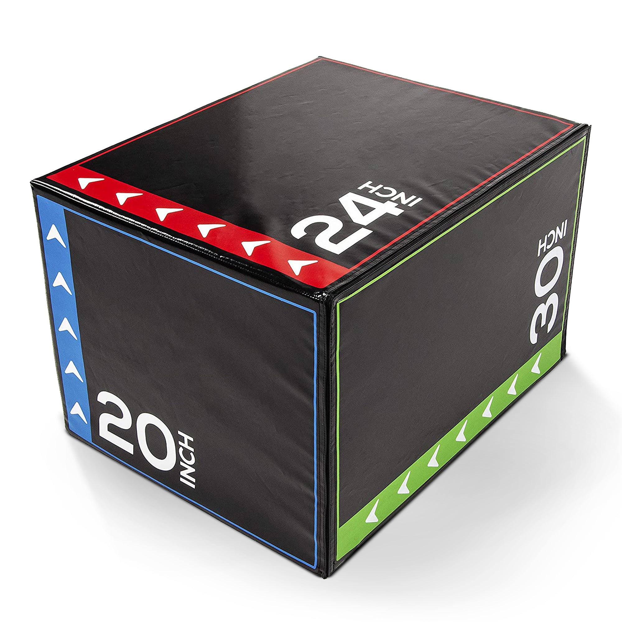 BalanceFrom Fitness 3 in 1 60lb Foam Box Jumping Exercise, Black (Damaged) - VMInnovations