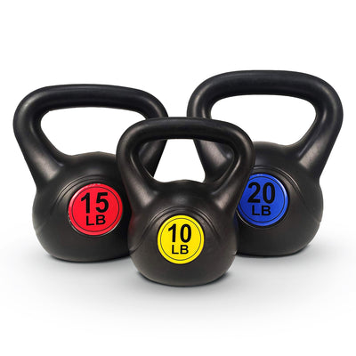 BalanceFrom Kettlebell Fitness Exercise Weights, Set of 3, 10, 15,& 20lbs (Used) - VMInnovations