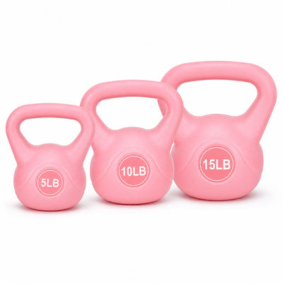 BalanceFrom Sand-Filled Kettlebell Exercise Weights, Set of 5, 10, and 15 lb