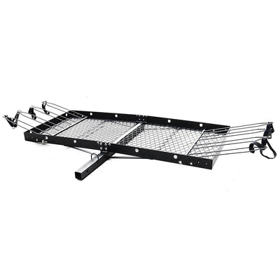 Tow Tuff 62-Inch Steel Cargo Carrier Trailer with Bike Rack (Open Box) - VMInnovations