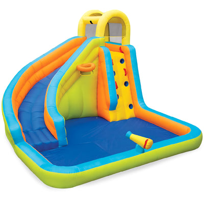 Banzai Splash 'N Blast Kids Backyard Inflatable Water Slide Park (For Parts)
