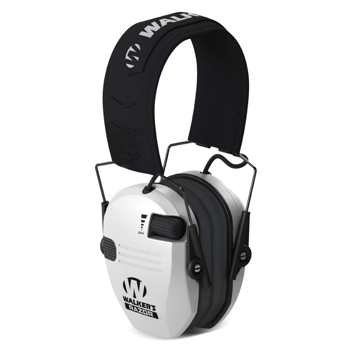 Walker's Razor Slim Shooter White Electronic Hearing Protection Earmuff w/ Case